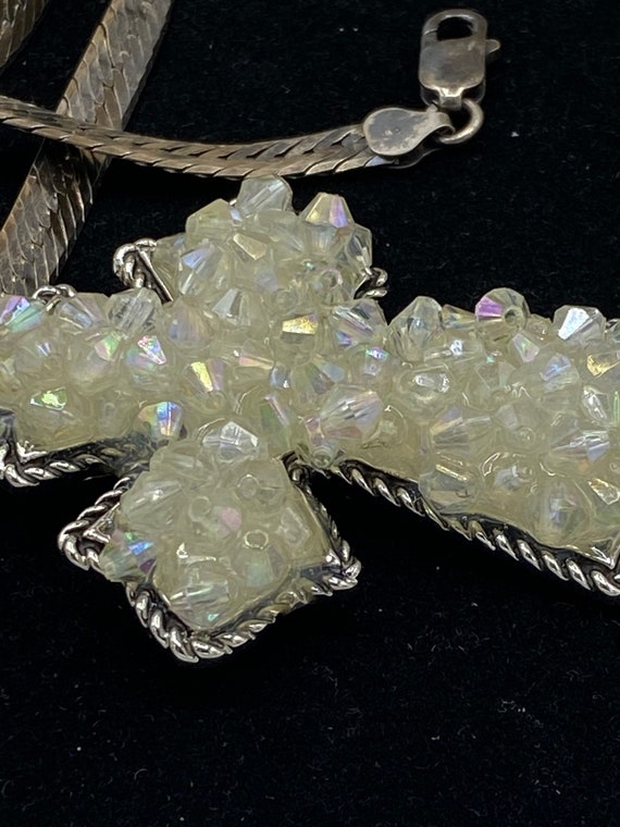 Vintage Faux Melted Glass Pearlescent Resin Chunk… - image 8