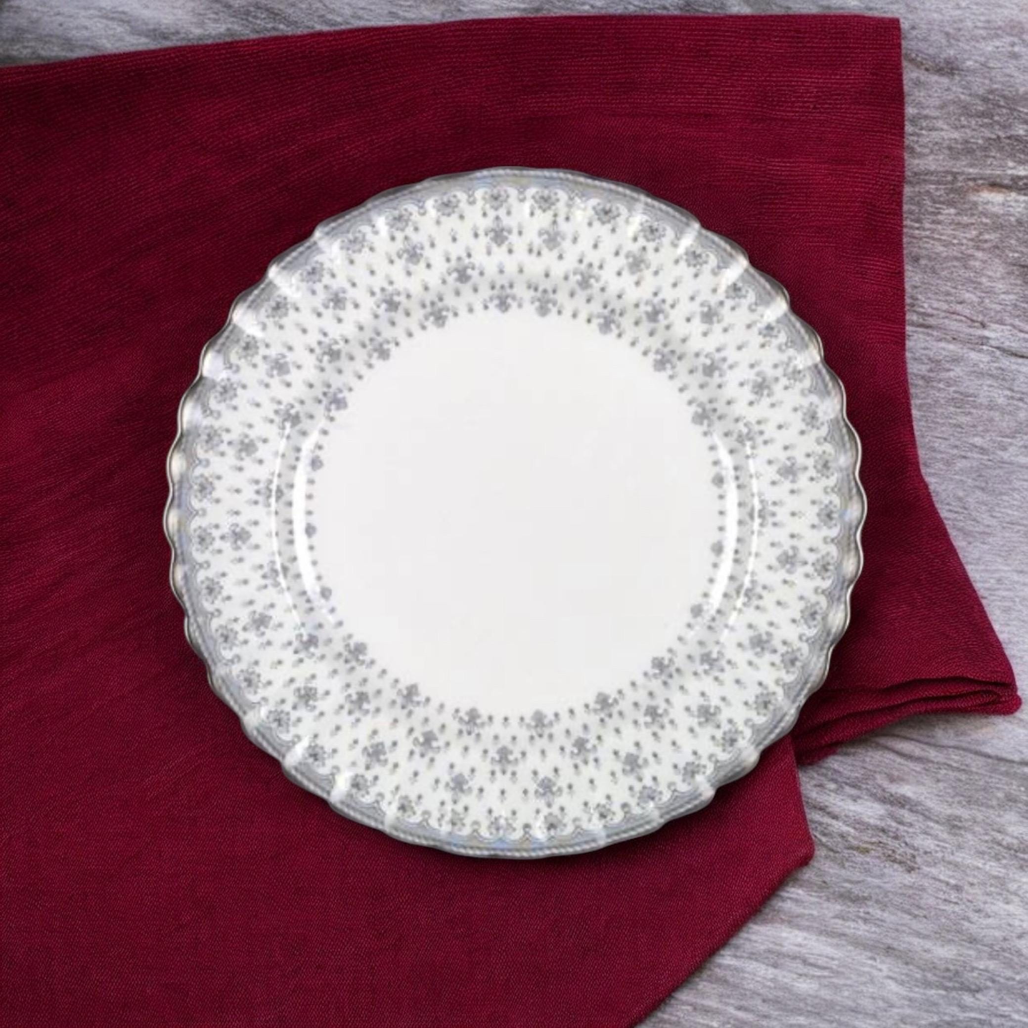 アツうー特価』 Spode 『Fleur de Lys Red』 大皿 6枚 アツうー Spode