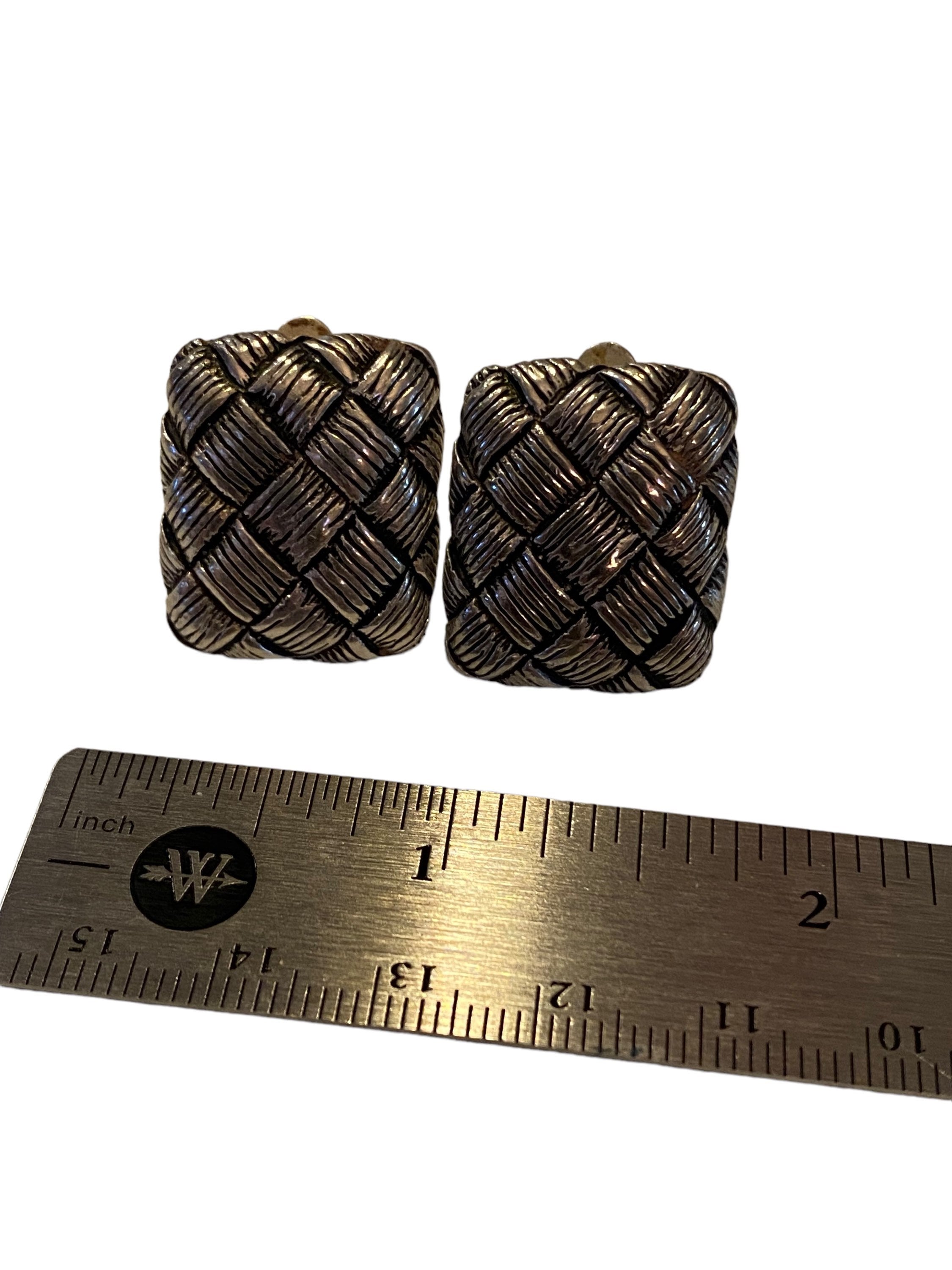 Antique Silver Clip-on Earrings - 531 For Sale at