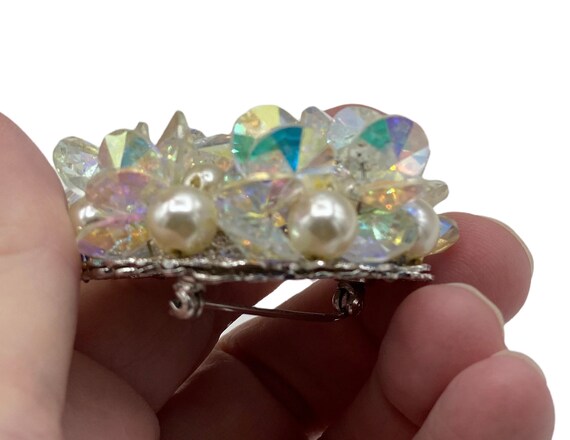 Vintage Vendome Silver Plated  Swarovski Crystal … - image 3
