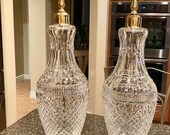 Vintage Waterford Crystal Tall Tramore Table Lamps Lighting 36 Free USA shipping
