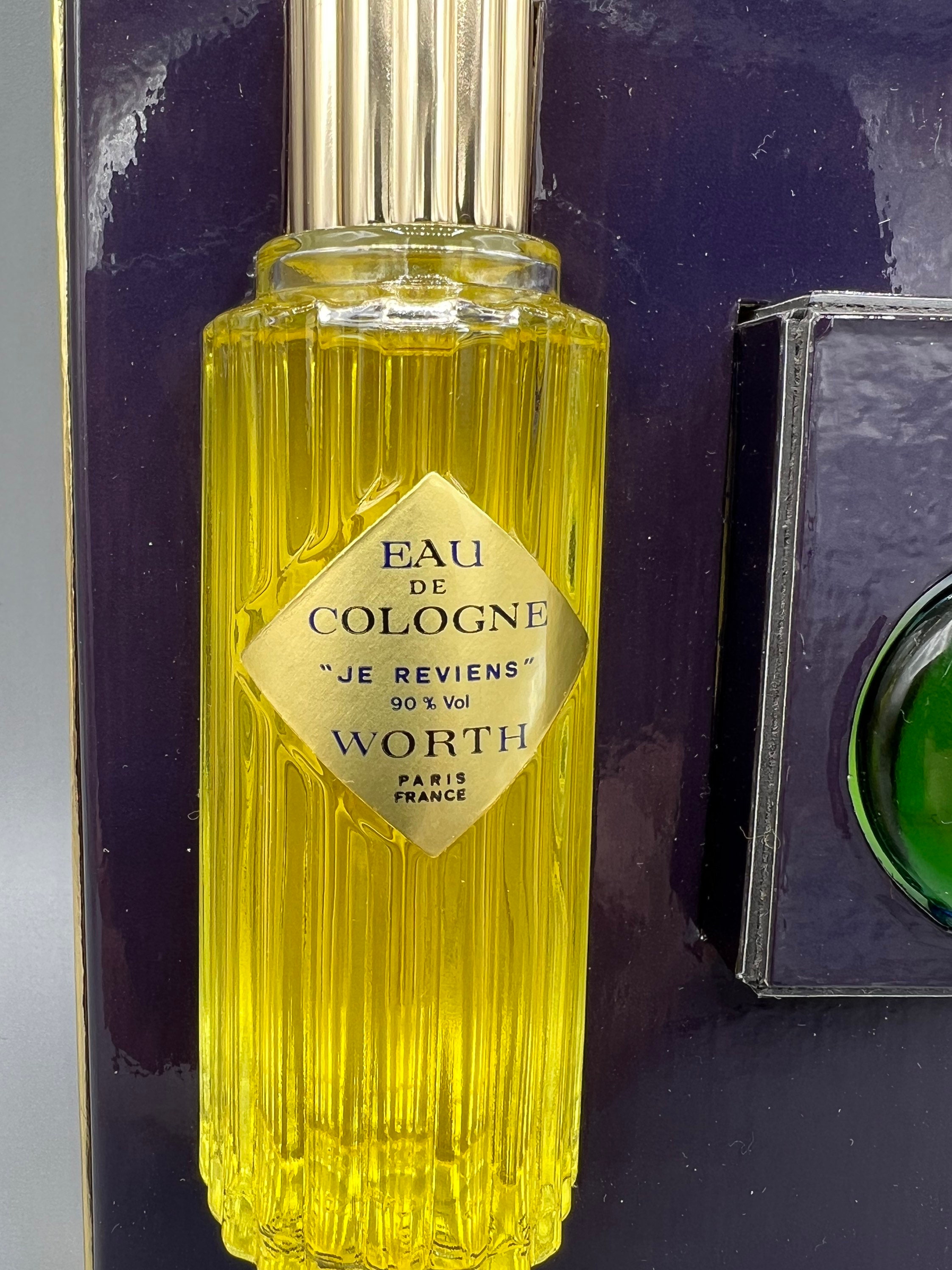 Vintage JE Reviens Worth Lalique 2 Oz Eau De Cologne 1/8 Oz