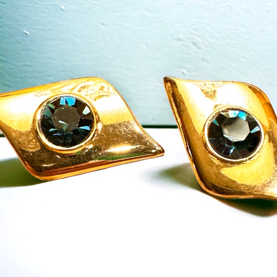 Vintage Givenchy Elegant Gold Plated Swarovski Cr… - image 2