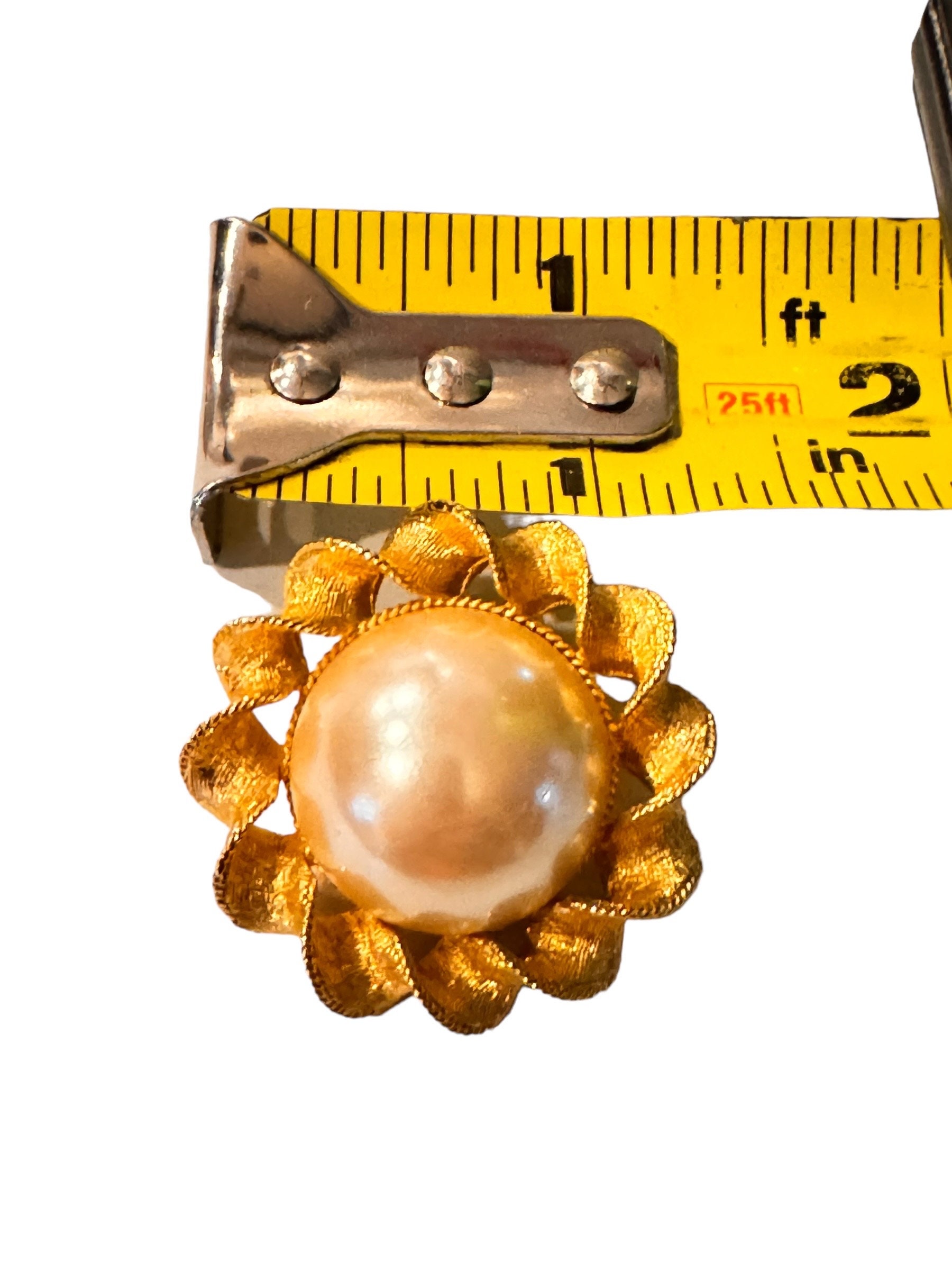 vintage ensemble de boucle d'oreille + collier fausse perles