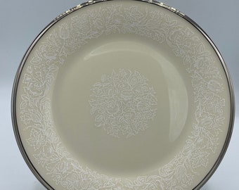 Vintage Lenox Moonspun Platinum Porcelain Salad Plate 8 1/8”