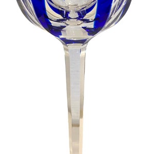 Vintage Moser Cobalt Blue Crystal 7 7/8” Wine Hock Similar to Lady Hamilton, but these are NOT that pattern!