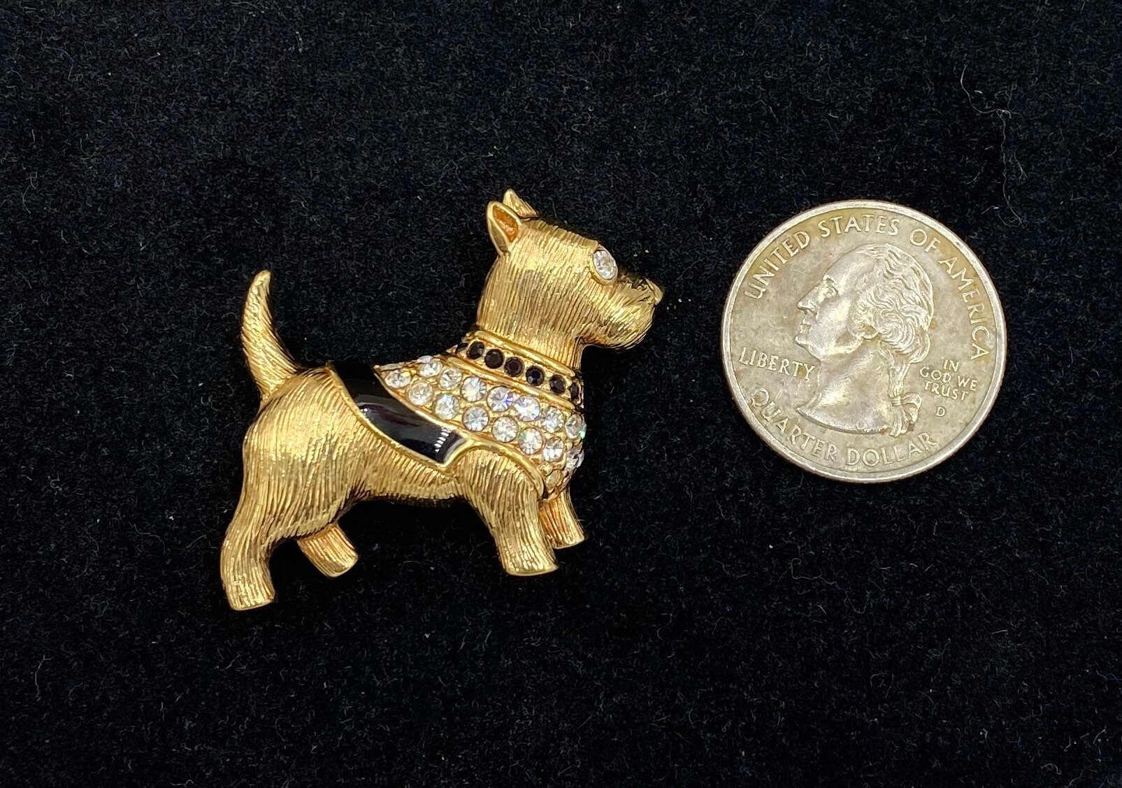 Vintage Swarovski Crystal Westie Scottish Terrier Scottie