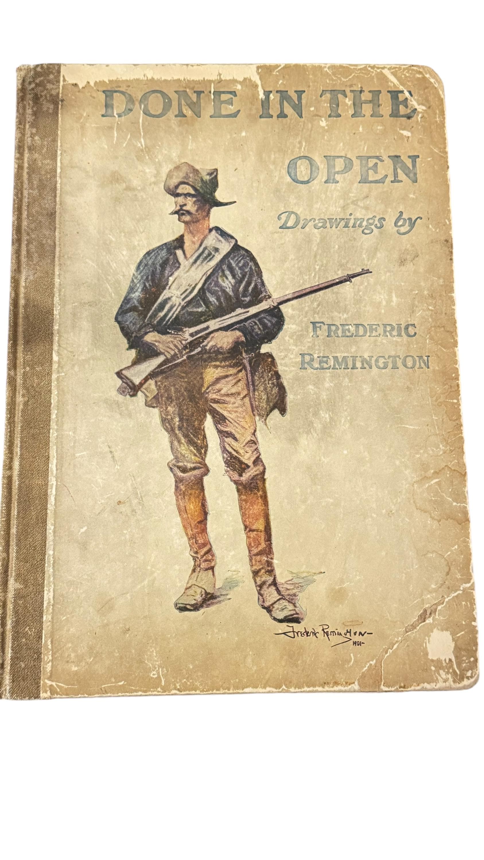 Antique 1902 Drawings Done by Frederick Remington Cowboys