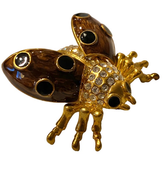 trembler lady bug brooch Gem