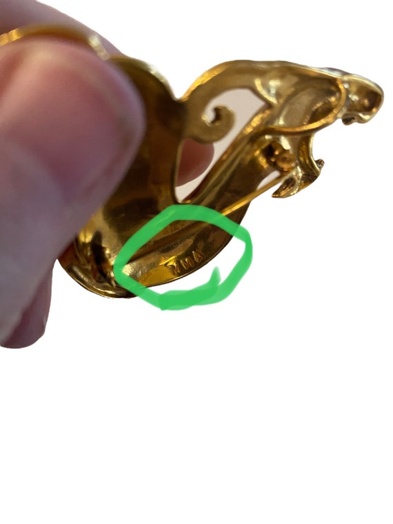 Vintage Brushed Gold Plated MMA Metropolitan Museum of Art Unicorn