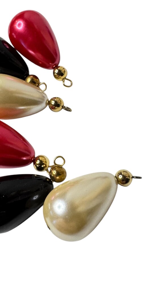 Vintage Interchangeable Teardrop Dangle Purple Pi… - image 2