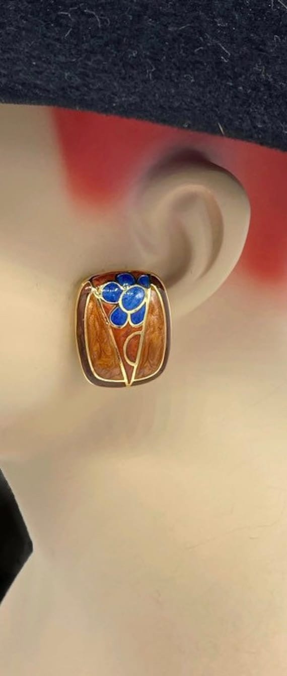 Vintage Helena Rubinstein Paris Enamel Flower Clip