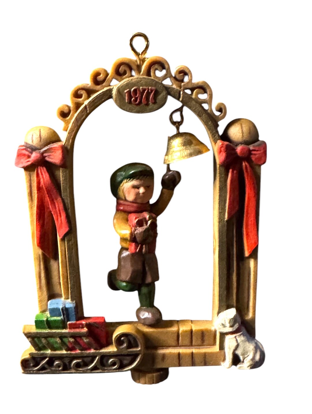 Vintage 1977 Hallmark Twirlable Bell Ringer Ornament in Box - Etsy