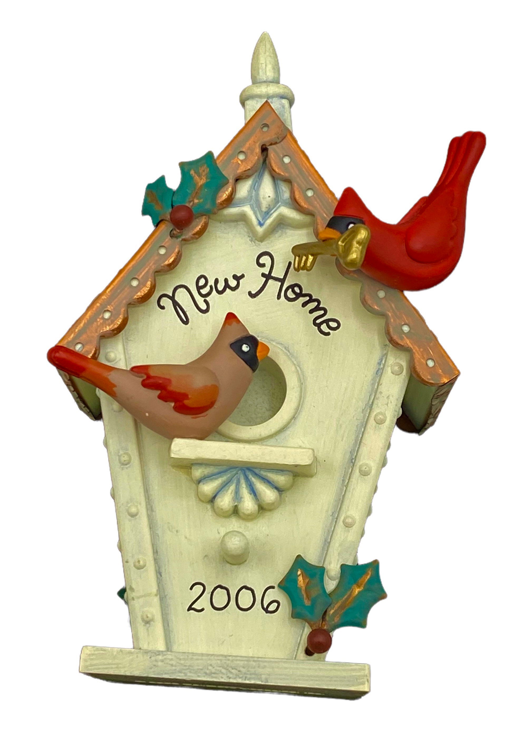 Vintage 2006 Hallmark Red Bird New Home Christmas Ornament No Box