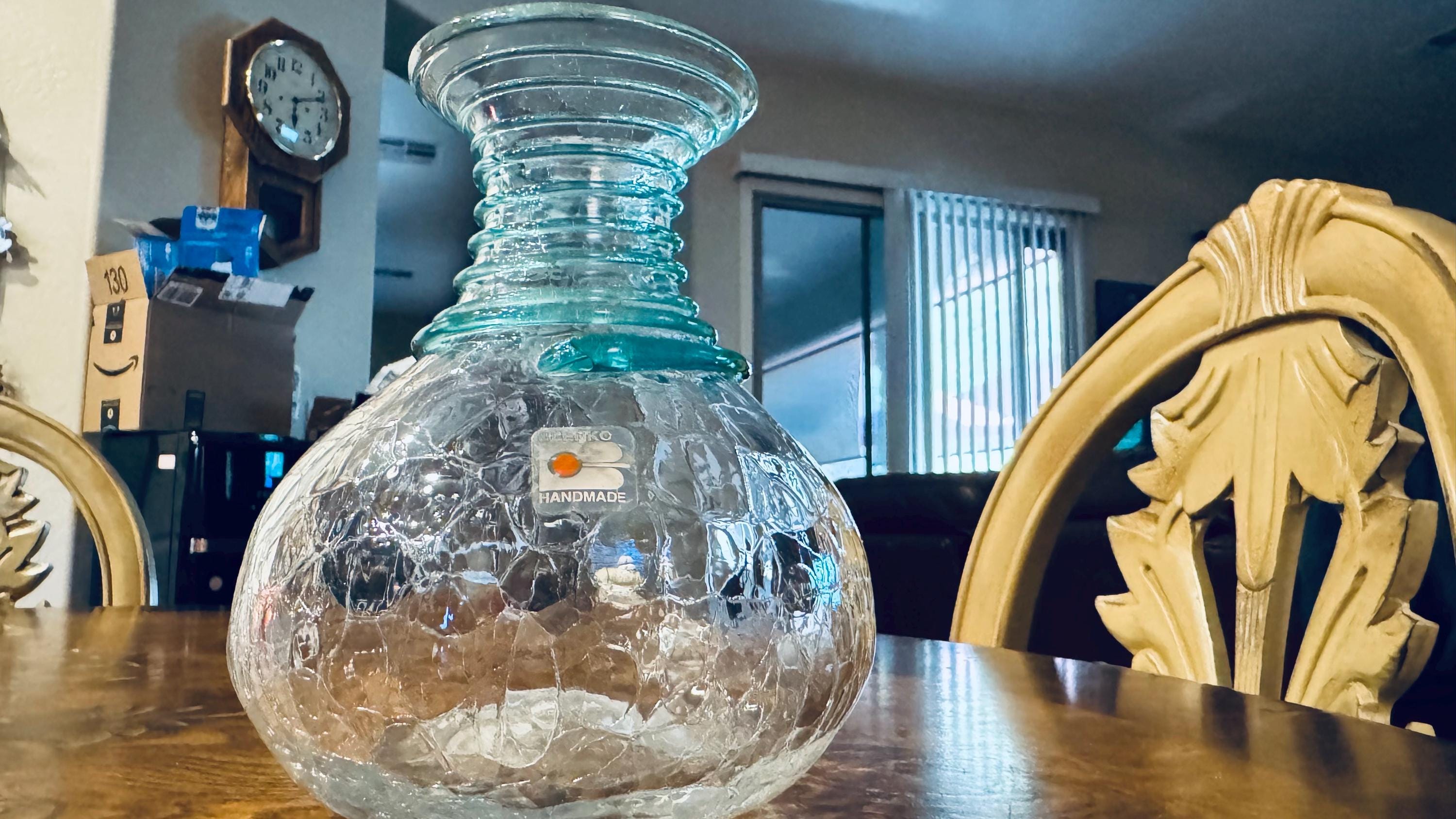 希少なヴィンテージ BLENKO ブレンコガラス 置物 手拭きガラスアメリカ雑貨 希少なヴィンテージ BLENKO ブレンコガラス 置物 手拭きガラスアメリカ