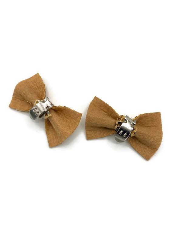 Vtg Gold Plate Mesh Bow ( Whiting Davis Style) Sh… - image 2