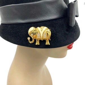Vintage KJL Kenneth J Lane Avon Elephant Enamel Brooch Pendant NN29