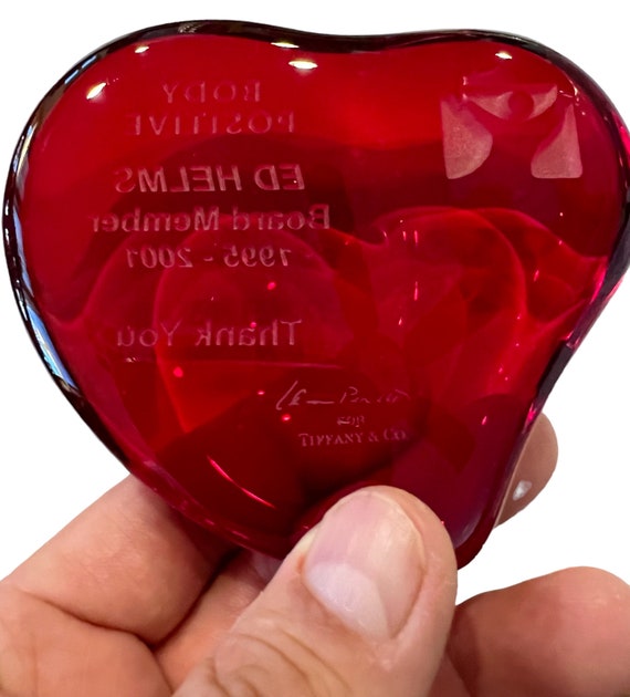 Tiffany ペーパーウェイト ハート レッド エルサ・ペレッティ ハート