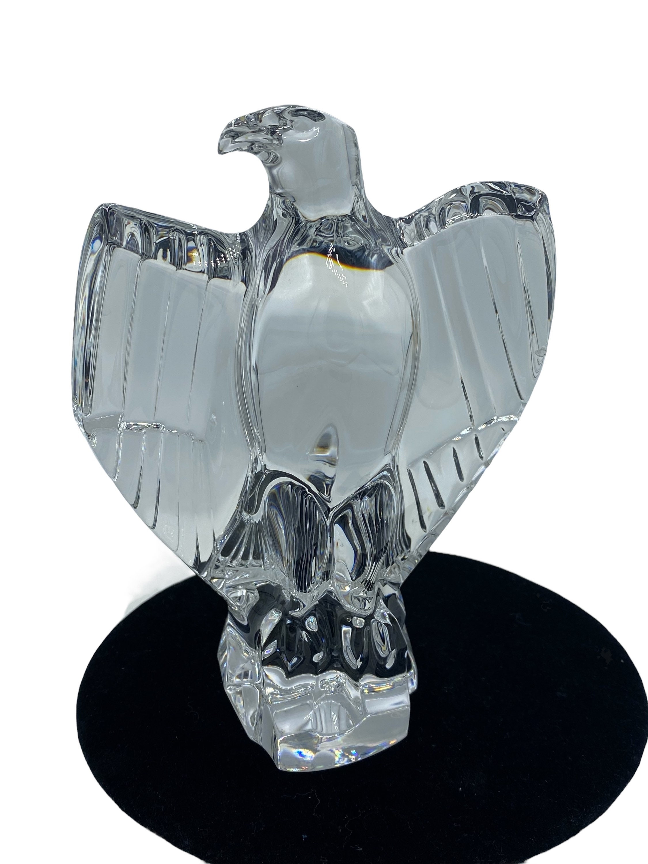 Vintage Baccarat Crystal Bald Eagle Figurine - Etsy