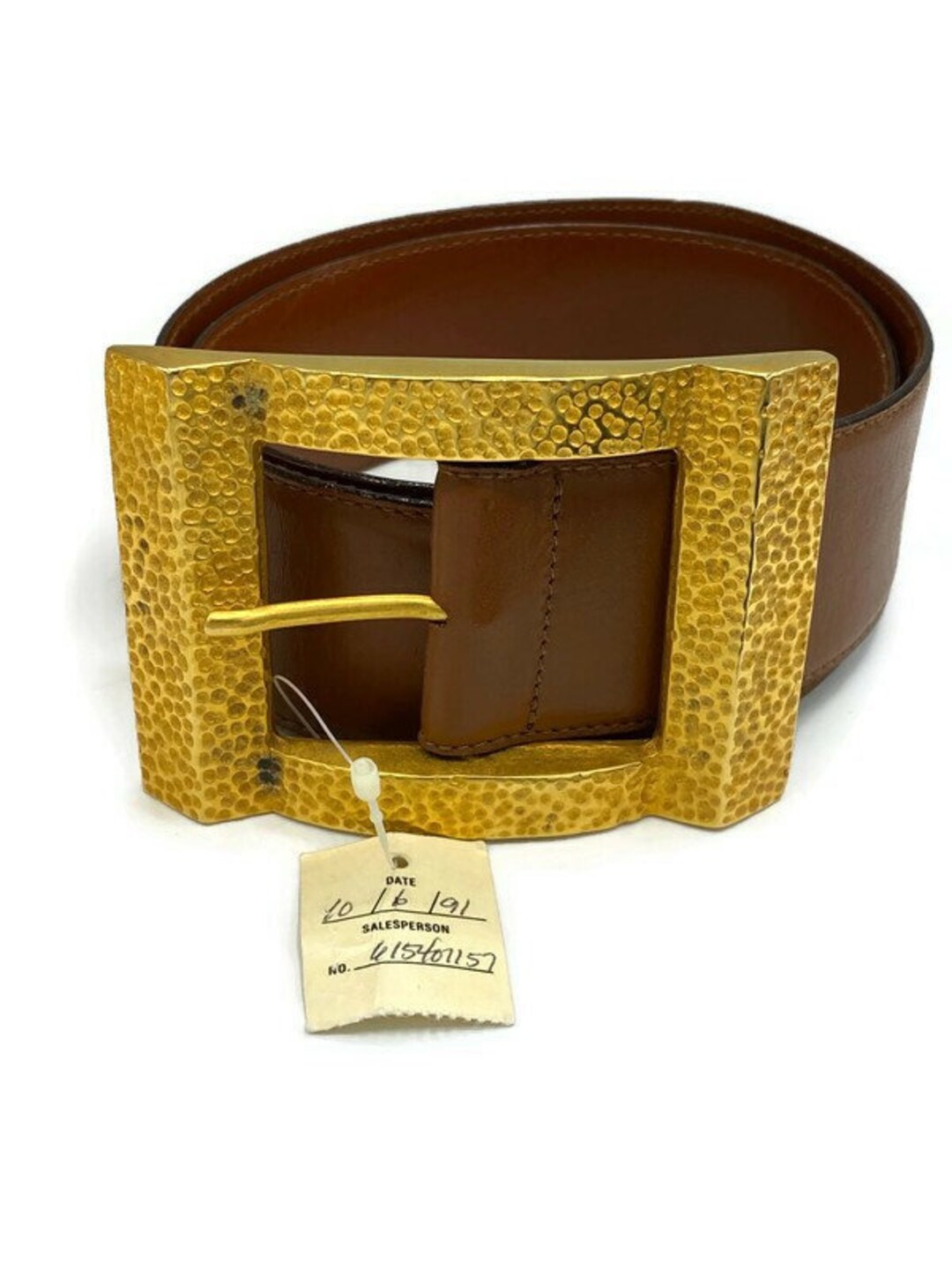 By Paloma Picasso Gold Belt Chain Link Buckle Size 30 1/2”-32 1/2” Italy Paloma Picasso 80s 90s Vintage Gold Chunky Link XO Designer  main image 4