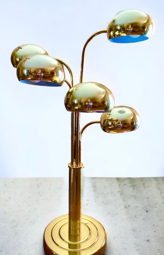 Vintage Incredible Mushroom Table Lamp Artist Created One Of Kind Waterfall  Work