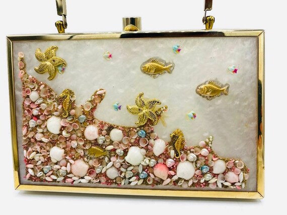 Vintage Tyrolean Lucite and Gold Embellished Under