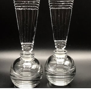 Vtg Two ART DECO Perfume Bottles Decorative Crystal