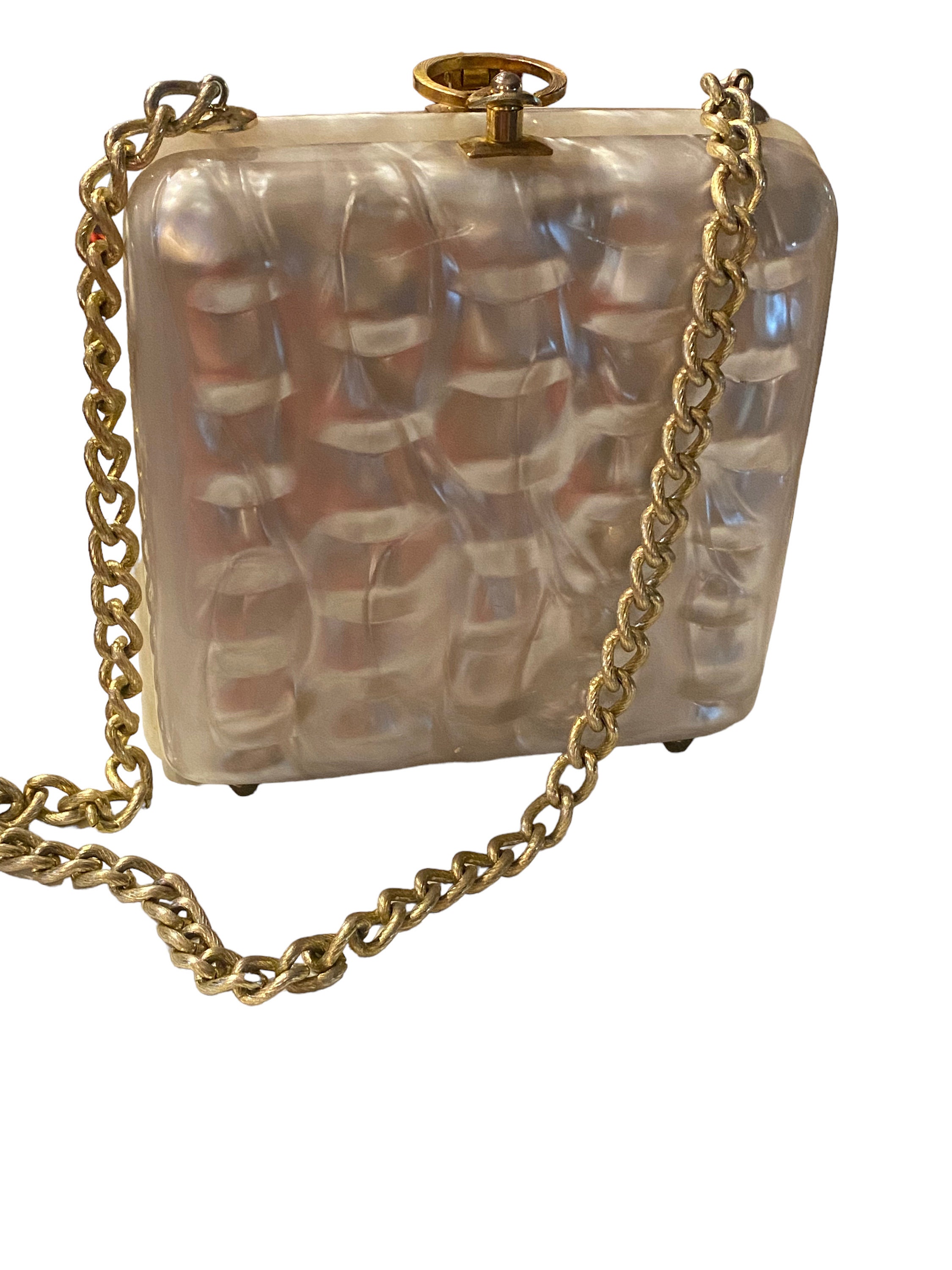 Pearl Chain Handbag Short Handle and Charm / Handbag Strap for