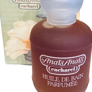Vintage 1980s ORIGINAL Parfums Cacharel ANAIS ANAIS Perfumed Bath Oil 6.76 Oz 200ml