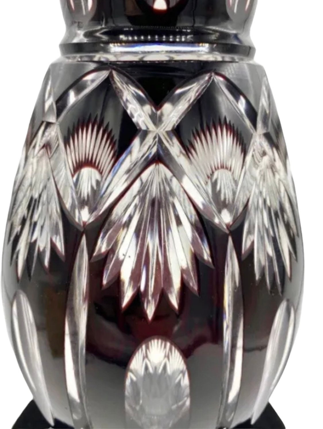 1920年代　ボヘミアンガラス花瓶　Joh. Oertel in Haida bohemian-crystal-vase-by-