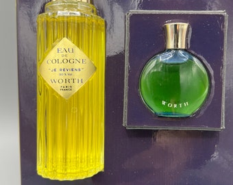 Vintage JE Reviens Worth Lalique 2 Oz Eau De Cologne 1/8 Oz
