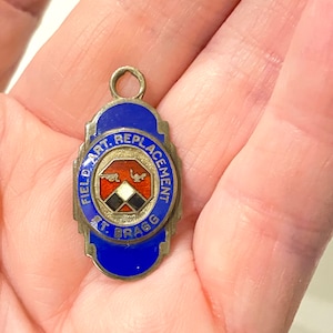 Vintage Sterling Silver Vermeil Gold 1976 Golf Club Flag Trophy Cup Medallion Charm New Old Stock AS4