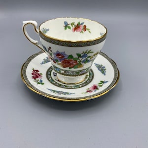 Vintage Paragon China Tree of Kashmir Footed 3 1/4” Cup and Saucer