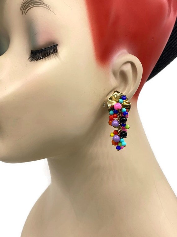 Vintage 1980s Italian Gianni de Liguoro Gold Plated Multi Colored  