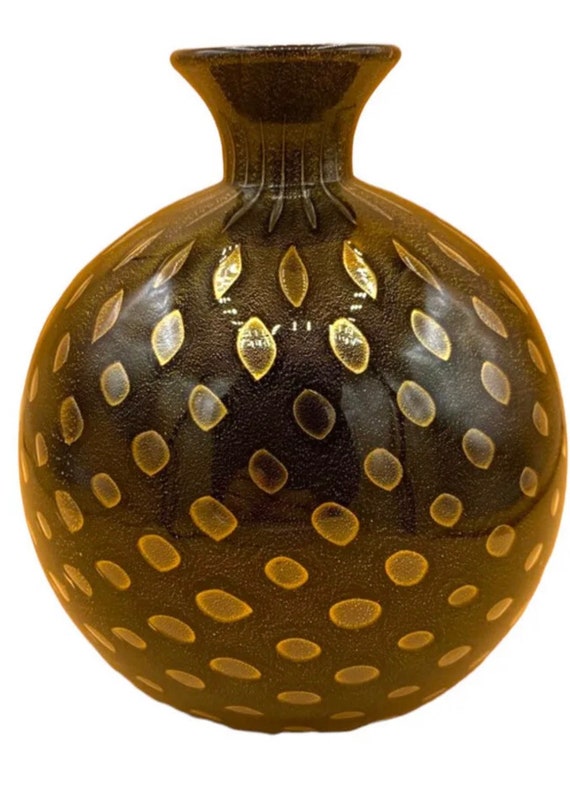 Vintage Archimedes Seguso Murano Plum Aventurine Mid Century Art