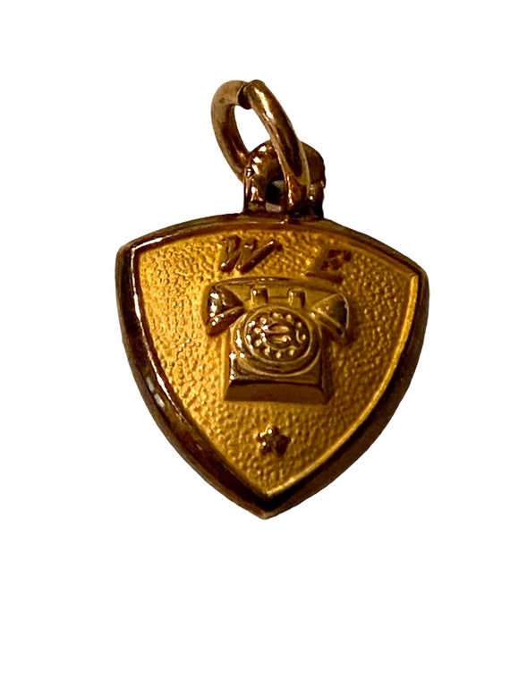 Vintage 10K Gold Western Electric Telephone Service A… - Gem