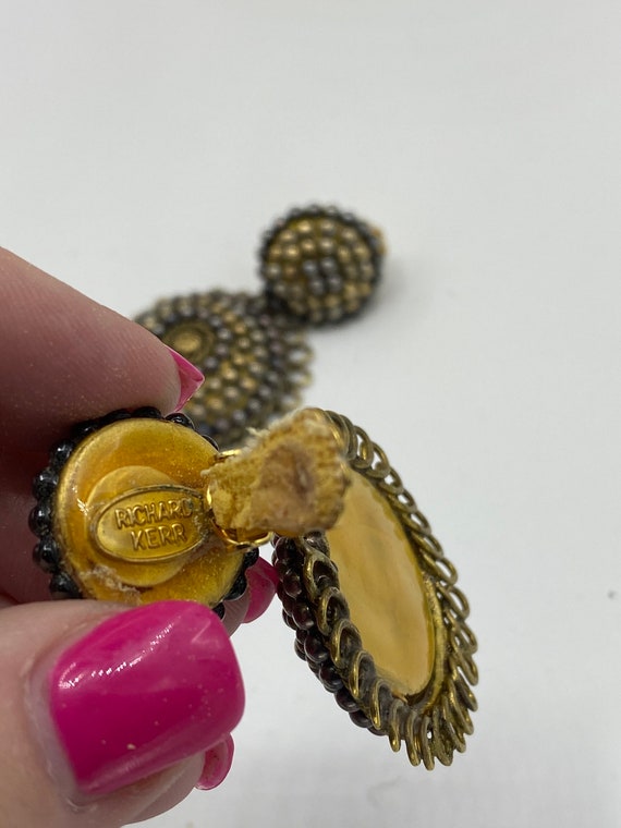 Vintage Huge Richard Kerr Gold & Silver Swarovski… - image 3