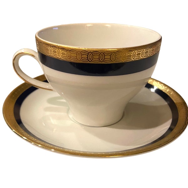 Vintage Winterling Echt Kobalt Scharffeur Winterling Porcelain Teacup and Saucer 15 Cups & Saucers