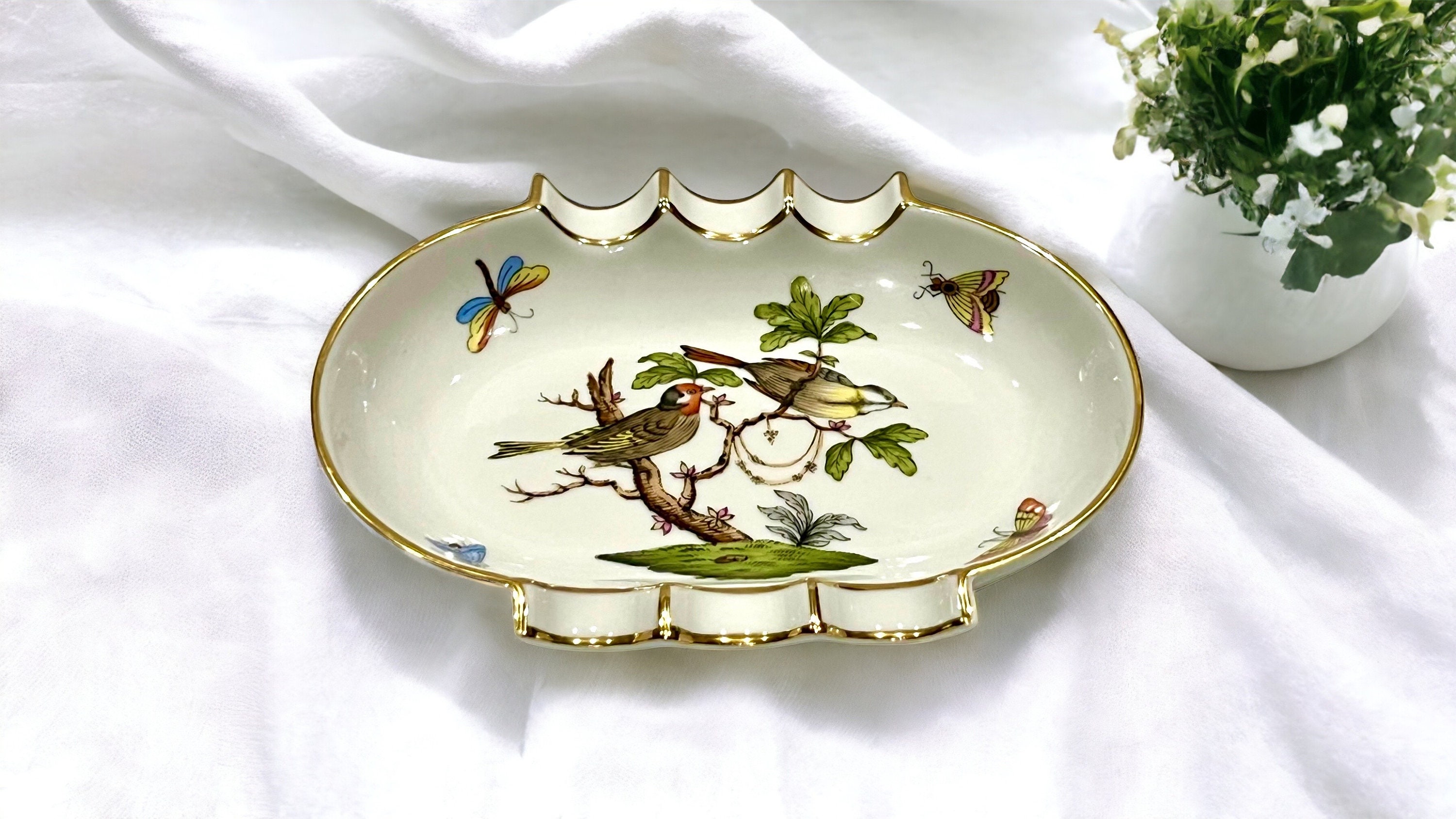 ヴィンテージ ヘレンド ハンガリー ロスチャイルド バード 灰皿 希少な