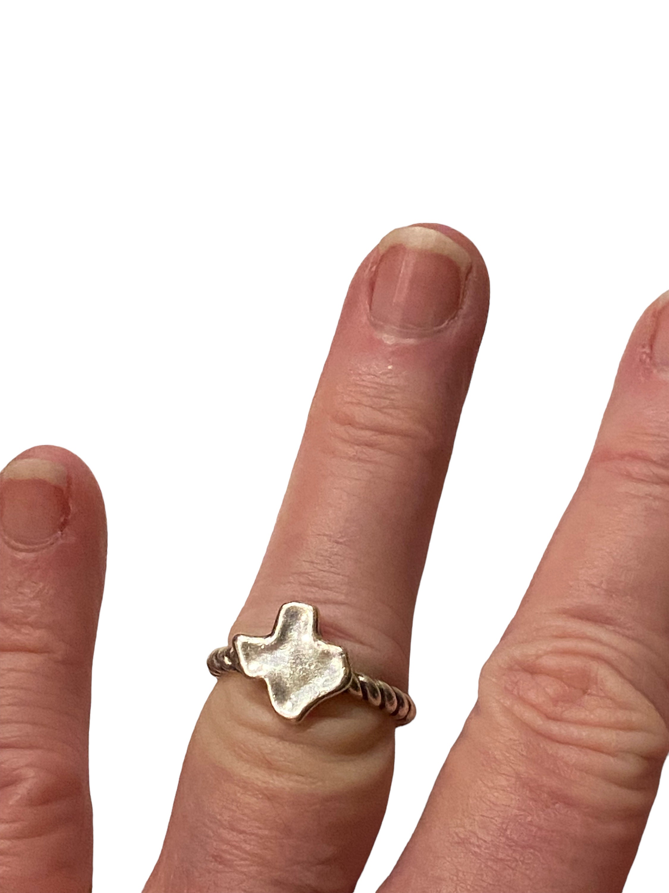 Vintage James Avery State of Texas Sterling Silver 925 Twisted Band Ring Size 6 K10 AT2 Etsy