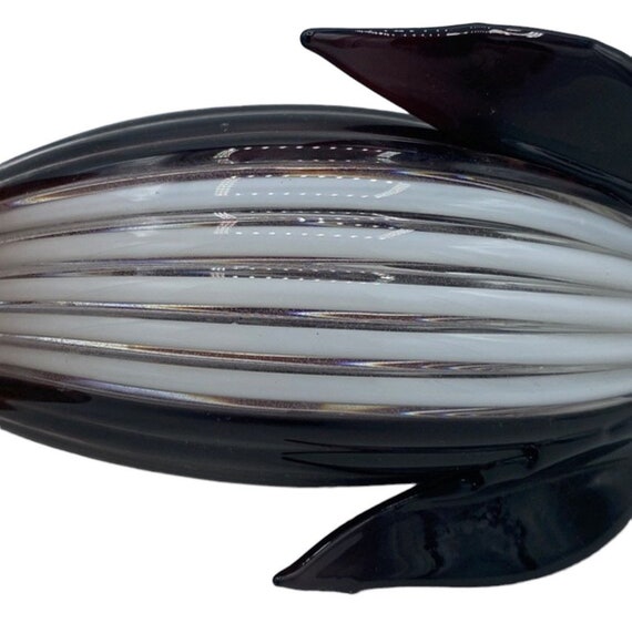 休日限定 Glass Art Murano Vtg Penguin Fair Worlds Striped Eggplant 絵画