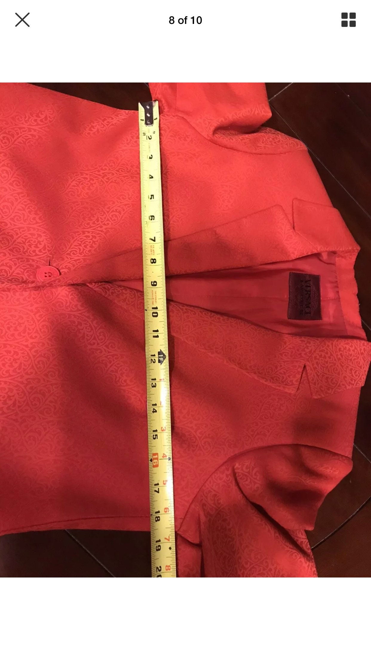 Vintage Apple Red Versace Jeans Couture Tapestry Pattern Jacket Unisex ...