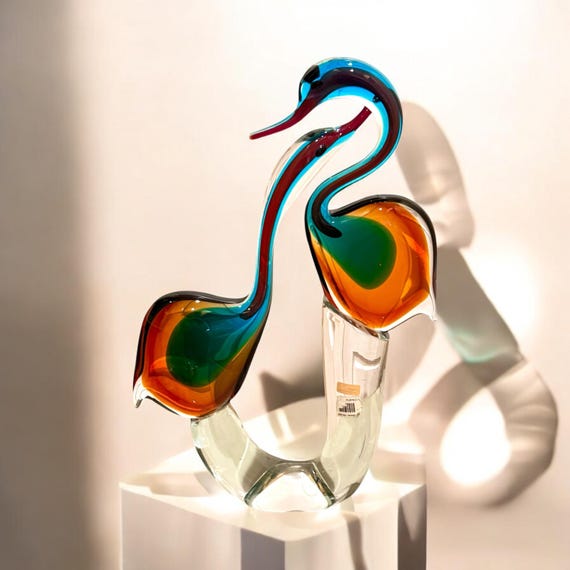 ヴィンテージ ムラーノ イタリア アート ガラス 鳥の彫刻 ヴィンテージ ムラーノ イタリア アート ガラス 鳥の彫刻