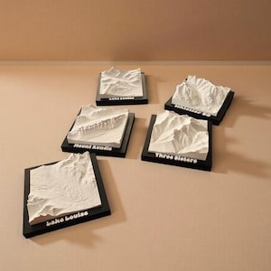 Custom 3D Mountain Model – Any Location | Personalized Topographic Map | Custom Terrain Gift | Wedding, Ski, Hiking Keepsake