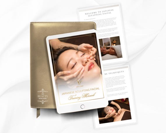 Japanese Sculpting Facial Training Manual | Editable Canva Template (Digital Download)