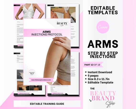 Part 13 Aesthetics Mini Guide: Arm’s skin biorejuvenation, Nurse Injector, Educator, Student, Editable PDF eBook