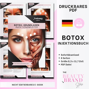 German Botox Injection Patterns Guide: Aesthetics Reference (Printable PDF eBook)