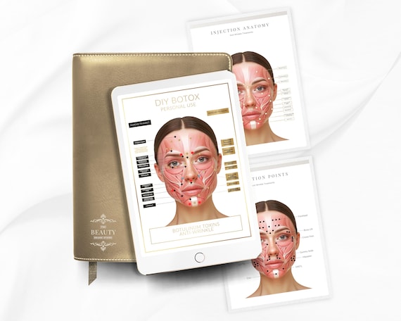 DIY Botox Injection Guide – Facial Anatomy & Techniques (PDF Ebook, Canva Template Included)