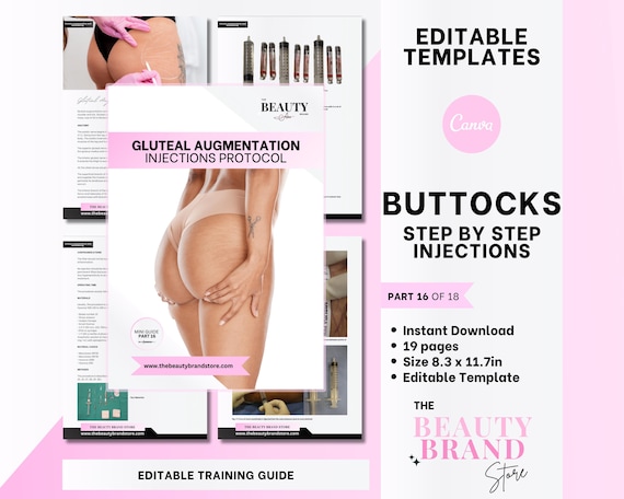 Part 16 Aesthetics Mini Guide: Buttock Filler, Gluteal Augmentation and Remodeling, Nurse Injector, Educator, Student, Editable PDF eBook