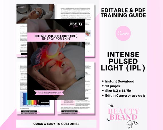 Part 7 Intense Pulsed Light (IPL) Technology, Laser Theory Guide, Student, Tutor, Training Manual Resource, Editable Template + PDF eBook